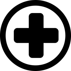 Medical Cross Symbol Blackand White PNG