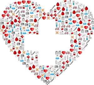 Medical Heart Collage