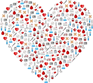 Medical Icons Heart Shape
