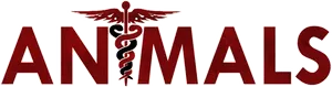 Medical Symbol Red Caduceus Animals Text PNG