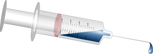 Medical Syringe With Drop PNG image