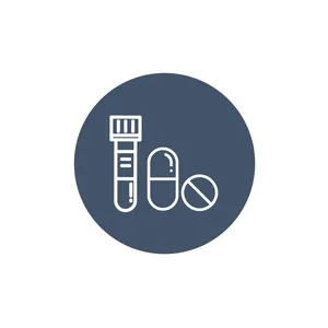 Medical Test Tubes Pills Icon PNG image