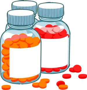 Medication_ Bottles_ Vector_ Illustration PNG