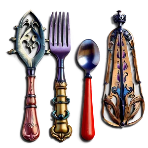 Medieval Banquet Utensils PNG 24