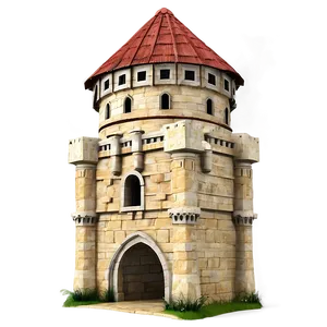 Medieval Castle Building PNG 05242024
