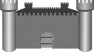 Medieval Castle Facade Illustration