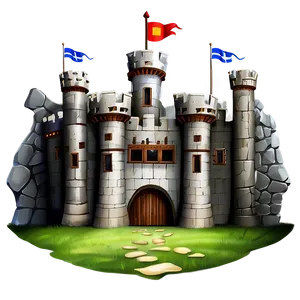 Medieval Castle Illustration PNG Ovx