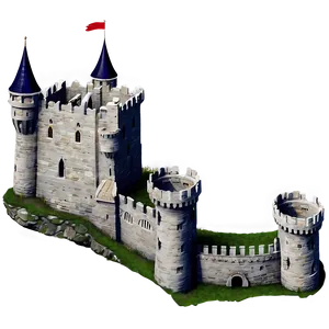 Medieval Castle Illustration PNG Qvx31