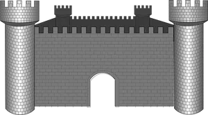 Medieval Castle Silhouette PNG image