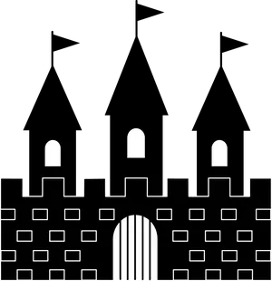 Medieval Castle Silhouette PNG
