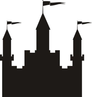 Medieval Castle Silhouette PNG