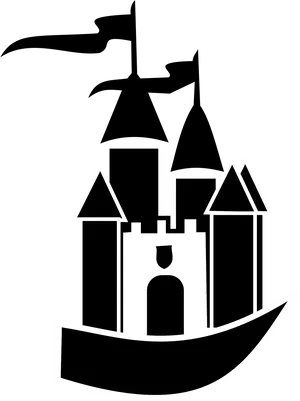 Medieval Castle Silhouette PNG