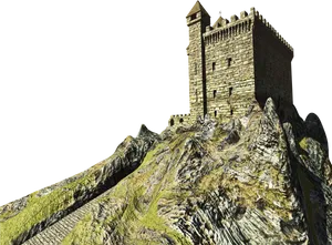 Medieval Castleon Mountain Peak