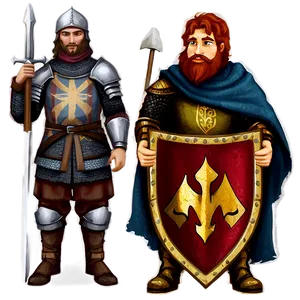 Medieval Characters PNG Lre47