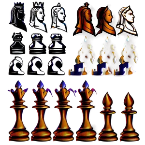 Medieval Chess Pieces Style Png 05252024 PNG image