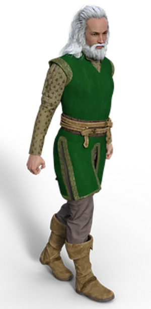 Medieval Fantasy Elder Man3 D Model