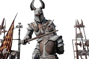 Medieval Knight Armorand Weapons PNG image