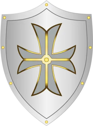 Medieval Knight Cross Shield