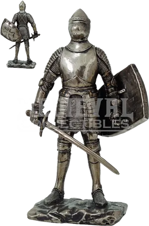 Medieval Knight Figurine Armor PNG image