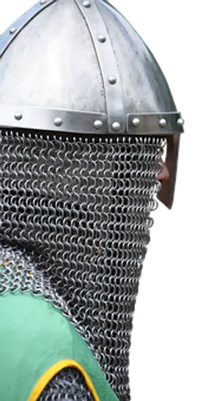 Medieval Knight Helmetand Chainmail