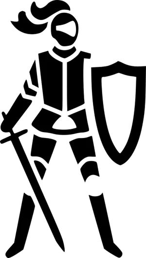 Medieval Knight Silhouette PNG image