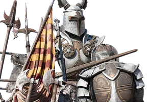 Medieval Knights Statues PNG image