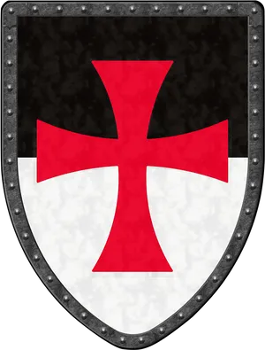 Medieval Knights Templar Shield PNG image