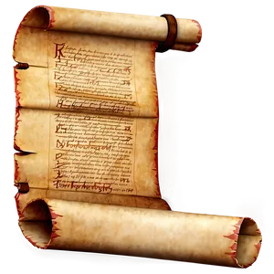 Medieval Manuscript Scroll PNG 06262024 PNG