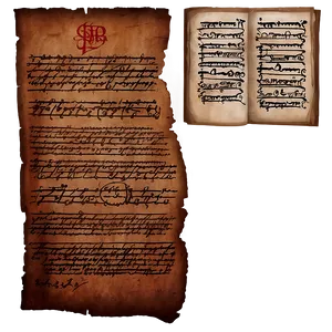 Medieval Script Paper Png 05232024 PNG image