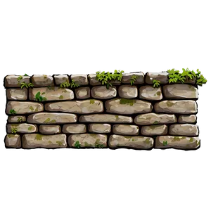 Medieval Stone Wall PNG 05242024