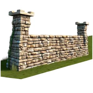 Medieval Stone Wall PNG 05242024