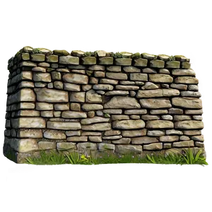 Medieval Stone Wall PNG 05242024