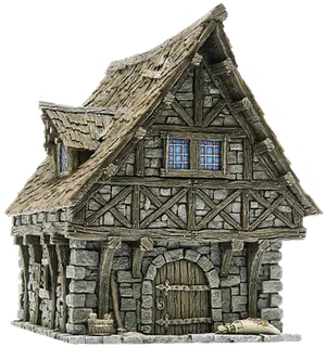 Medieval Style Model House PNG image