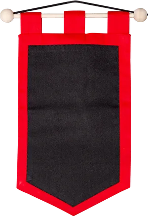 Medieval Style Redand Black Banner PNG image