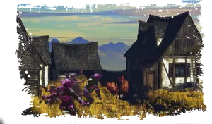Medieval_ Village_ Fantasy_ Invasion.png PNG image