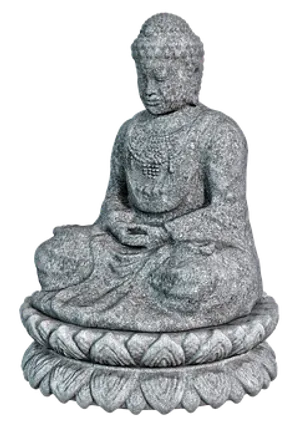 Meditating Buddha Statue Granite PNG image