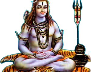 Meditating Lord Shiva PNG image