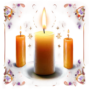 Meditation Candle PNG Gas