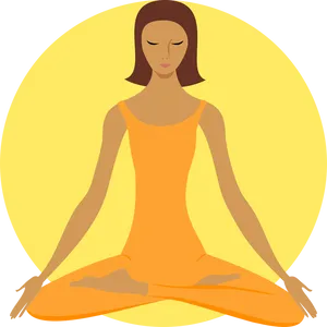 Meditation Pose Illustration PNG image