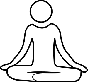 Meditation Pose Outline PNG image