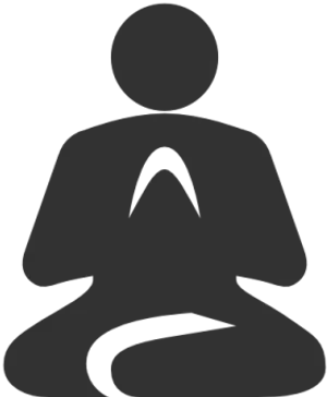 Meditation Silhouette Icon PNG image