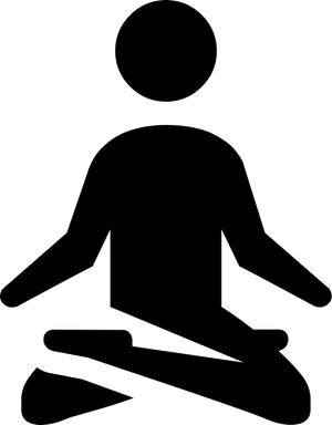 Meditation Silhouette Icon PNG image