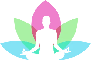 Meditation Silhouette Lotus Background
