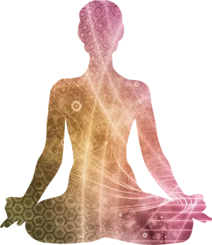 Meditative Silhouette Energy Flow.png PNG image