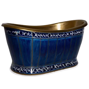 Mediterranean Blue Tile Tub PNG Xbw PNG