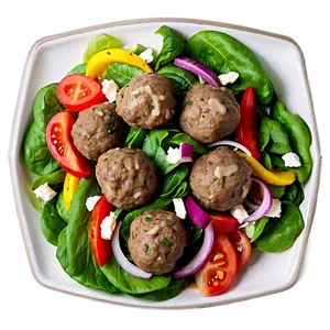 Mediterranean Meatball Salad PNG Njr65 PNG