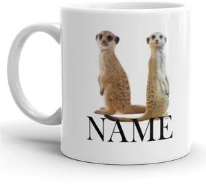 Meerkat Personalized Mug Design PNG image