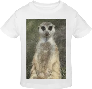 Meerkat Printed T Shirt Design PNG image