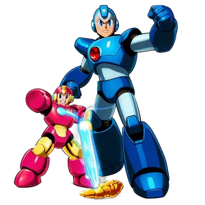 Mega Man And Guts Man PNG Rtv
