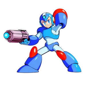 Mega Man Fighting Robot Masters Png Dce PNG image